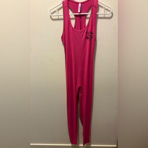 Heather Presley Hot Pink Racerback Jumpsuit Workout Onesie Twerk N Fab Dance